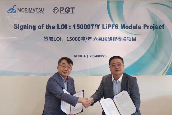 15000噸/年！森松重工攜手韓國PGT簽訂六氟磷酸鋰項目