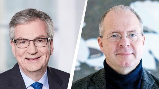 戴姆勒卡車(chē)首席執(zhí)行官馬丁·道姆（左）和沃爾沃CEO馬丁·倫德斯泰特（右）