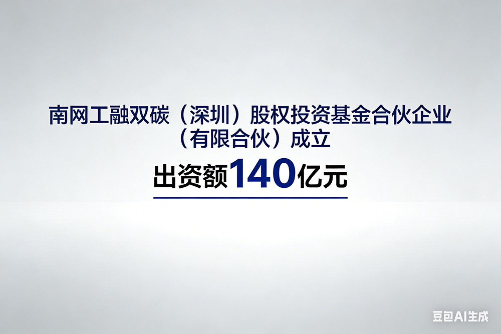 南網工融雙碳(深圳)股權投資基金合伙企業(有限合伙)成立 南網工融雙碳(深圳)股權投資基金合伙企業(有限合伙)成立