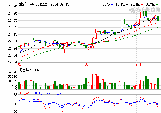 林洋電子股價(jià)走勢(shì)圖