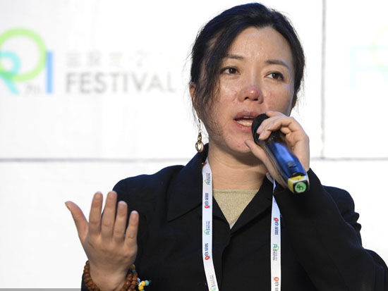 2014年第七屆金投賞國際創(chuàng)意節(jié)于10月21日至23日在上海舉行，上圖為特斯拉中國區(qū)負(fù)責(zé)人吳碧瑄。