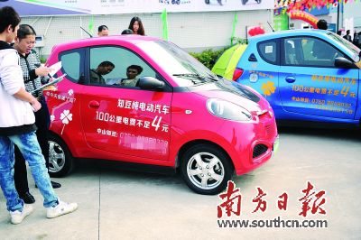 申請(qǐng)此次新能源汽車補(bǔ)助遭拒的知豆汽車。南方日?qǐng)?bào)記者