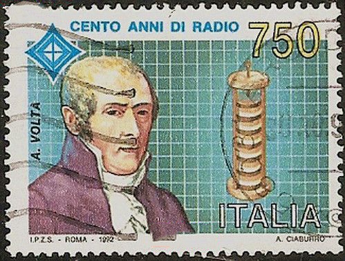 伏特和他的發(fā)明還曾被制成郵票來(lái)紀(jì)念