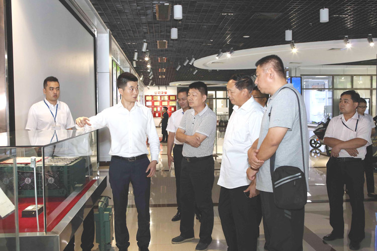 李書記一行對公司核心產(chǎn)品鈦酸鋰電池產(chǎn)品作深入了解