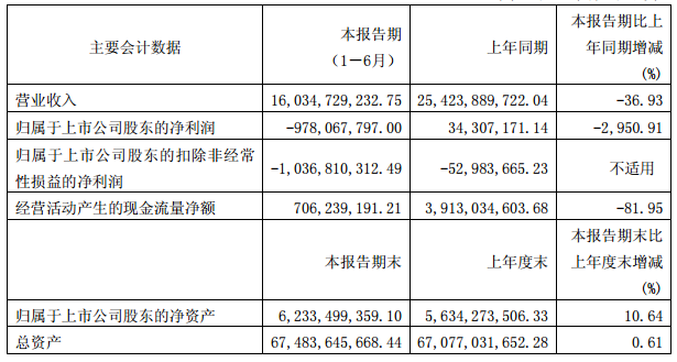 云天化：上半年凈虧9.78億 擬5250萬元認購子公司紐米科技定增股份