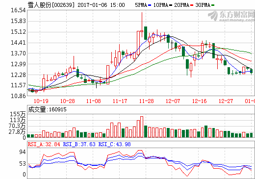 雪人股份股價(jià)走勢(shì)圖