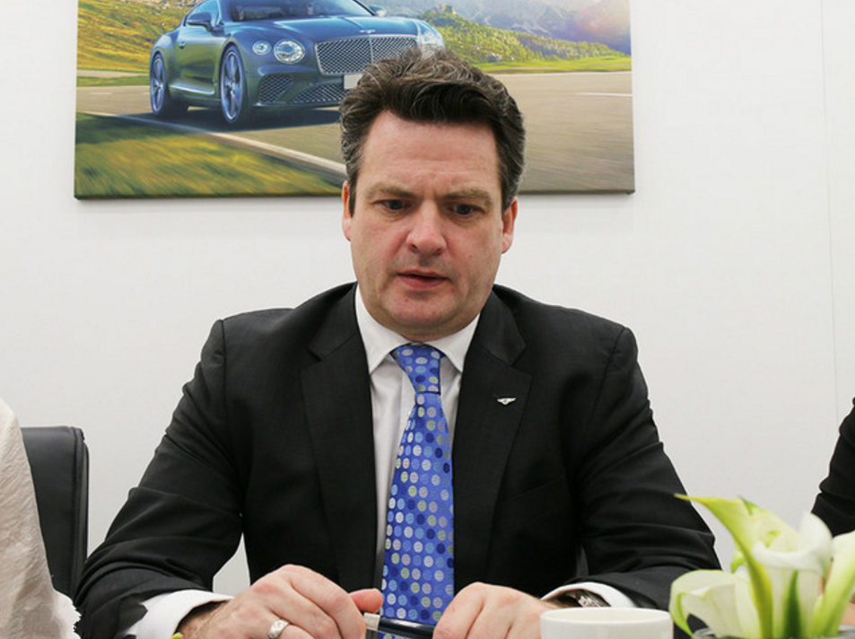 賓利汽車中國大陸及香港、澳門地區執行總經理安睿軻（Mr.Kim Airey）