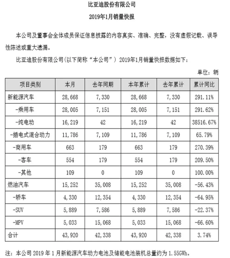 新能源車擔(dān)綱增長重任 1月比亞迪純電動(dòng)車銷16219輛