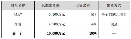 合資公司各方出資金額、比例及方式如下 合資公司各方出資金額、比例及方式如下