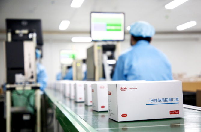 比亞迪一次性使用醫用口罩