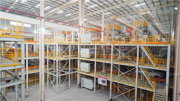 中鼎集成主導負責比亞迪西安工廠內彩車身智能物流系統建設