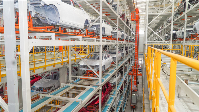 中鼎集成主導負責比亞迪西安工廠內彩車身智能物流系統建設