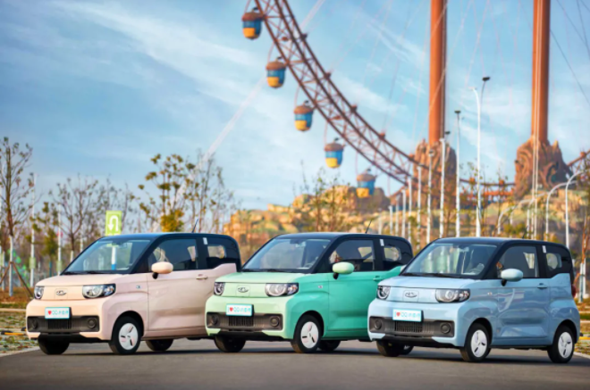 圖為奇瑞集團2021年部分新上市新能源車型