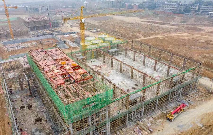 新洋豐湖北鐘祥磷酸鐵項目施工現場