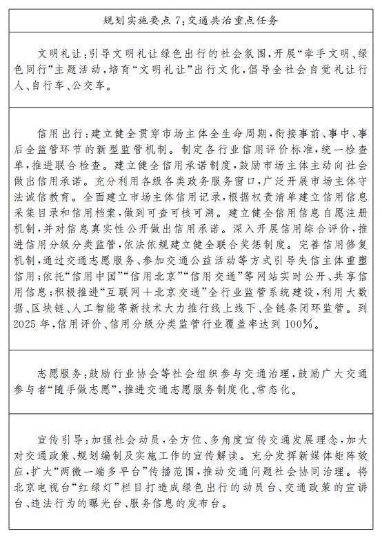 規(guī)劃實(shí)施要點(diǎn)7：交通共治重點(diǎn)任務(wù)