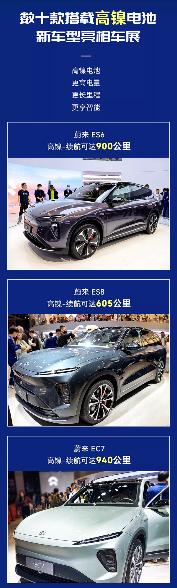 搭載高鎳三元電池 上海車展數(shù)十款新車全球首發(fā)亮相