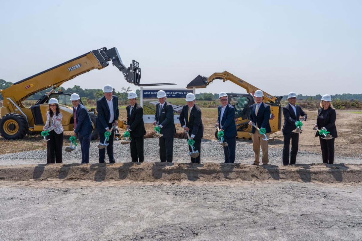 遠景動力美國南卡工廠破土動工；圖片來源：遠景動力