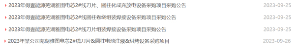 通線！設備采購！奇瑞安徽蕪湖、銅陵動力電池項目又有新動態
