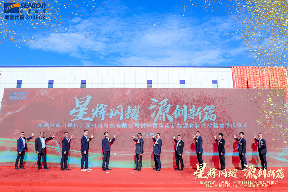 星源材質（佛山）新材料科技有限公司投產儀式暨華南新能源材料產業基地落成儀式