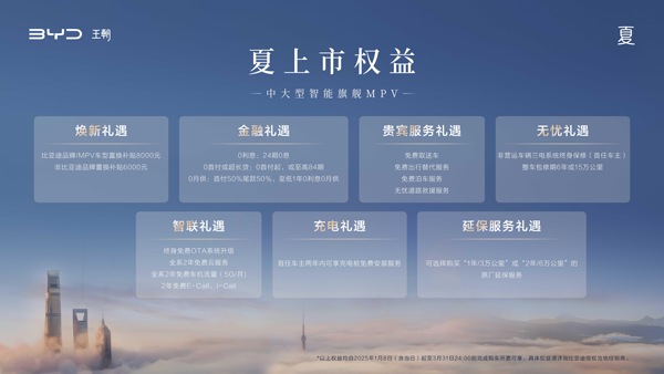 引領(lǐng)中大型智能MPV新趨勢(shì)！比亞迪夏售價(jià)24.98萬元起